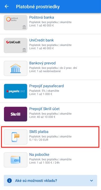 Platba SMS .